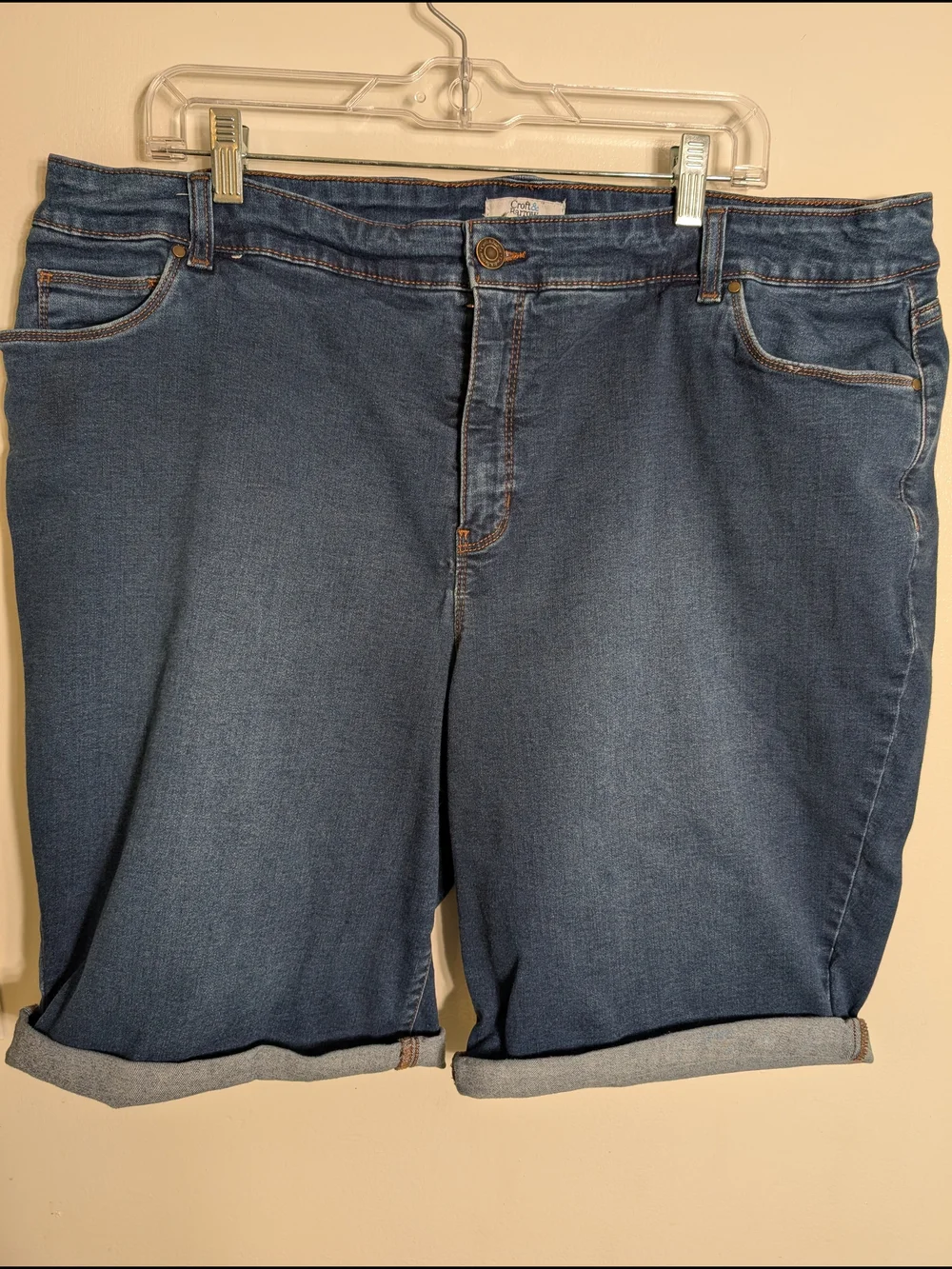 croft & barrow Dark Blue Denim Jean Shorts